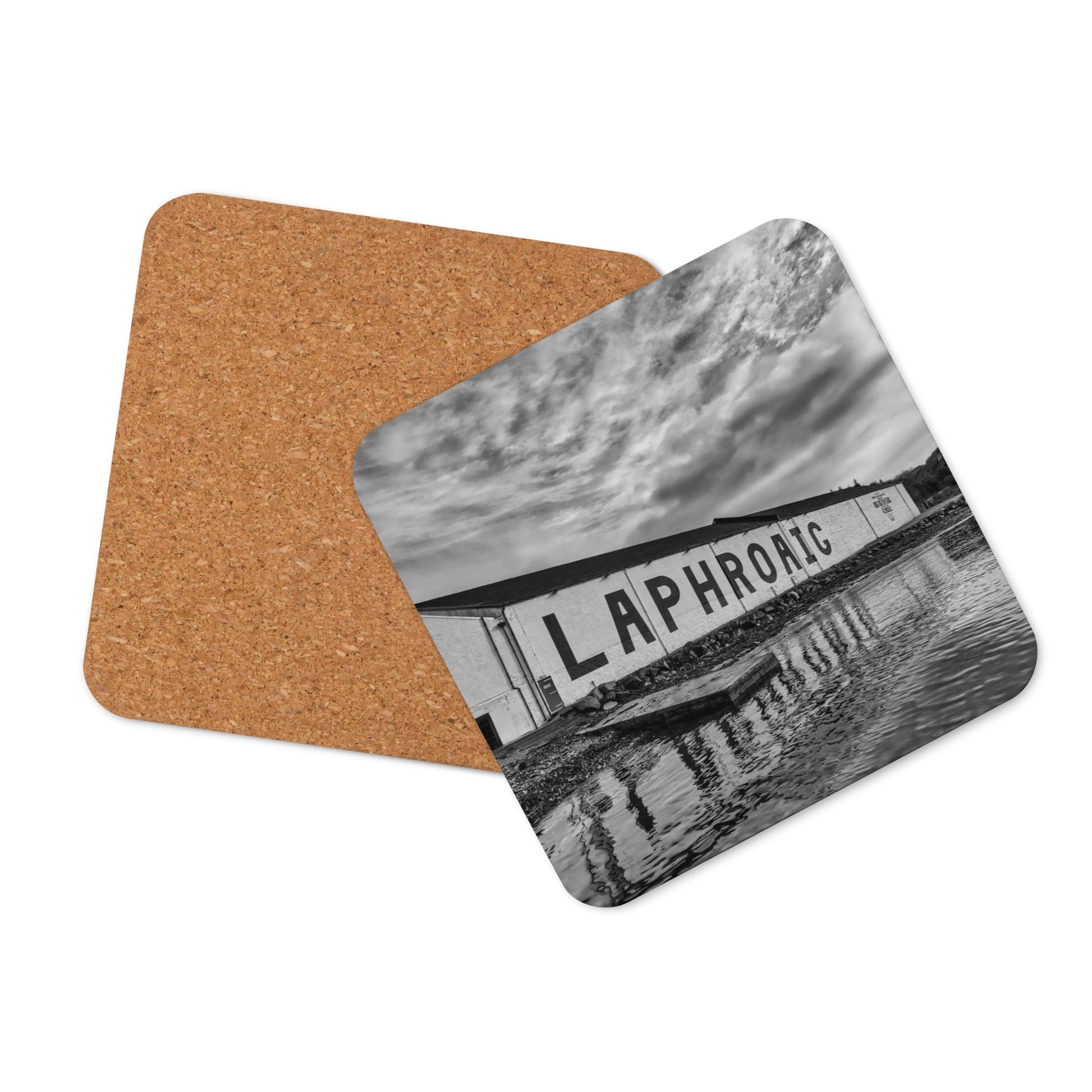 Laphroaig Distillery Warehouse Black and White Drink Coaster