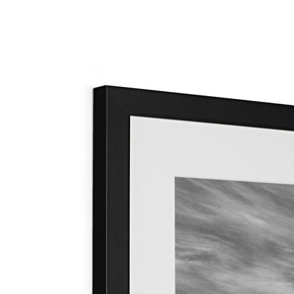 Laphroaig Distillery Islay Black and White Framed & Mounted Print by Wandering Spirits Global