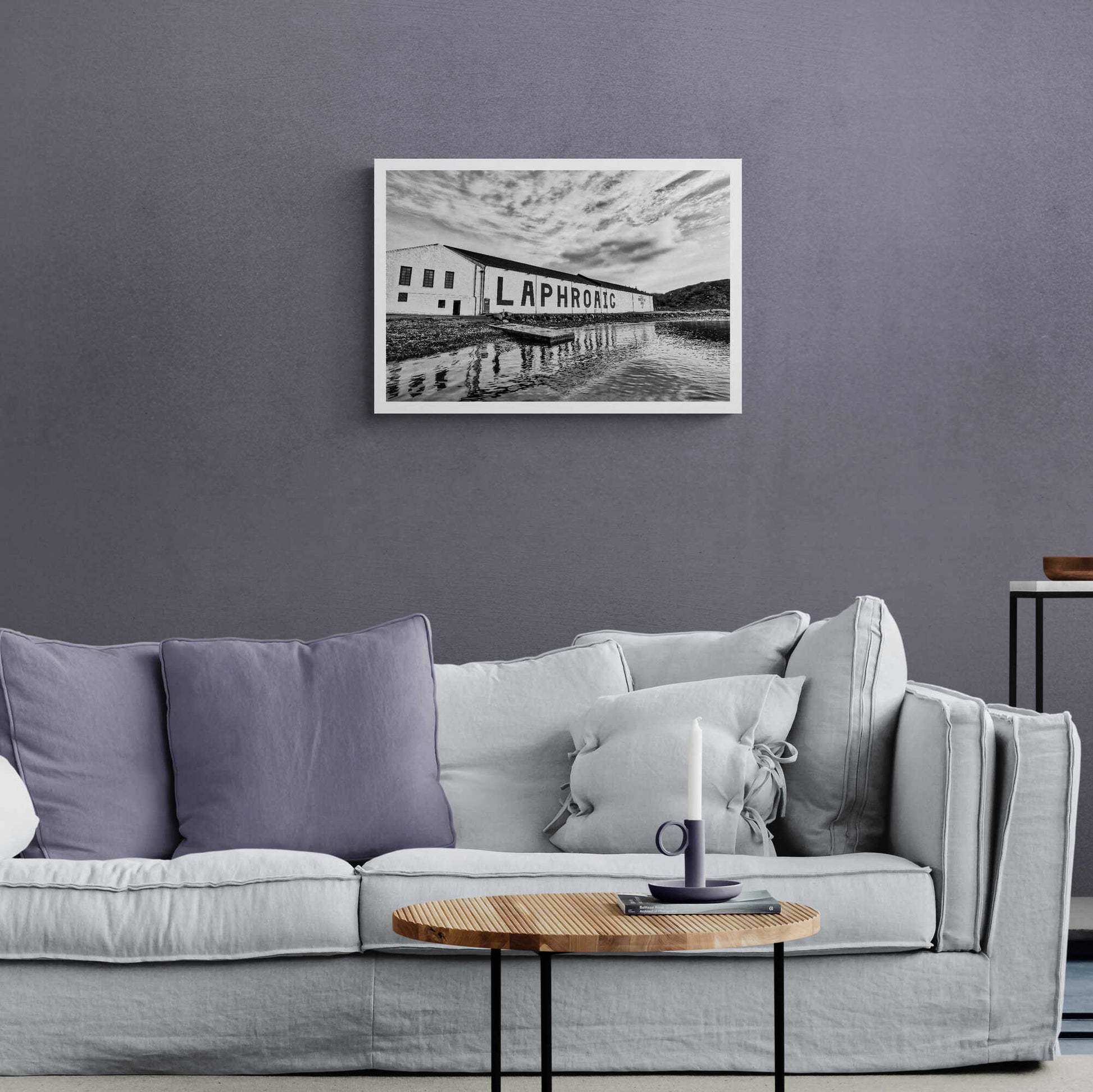Laphroaig Distillery Islay Black and White Hahnemühle Photo Rag Print A2 Landscape by Wandering Spirits Global