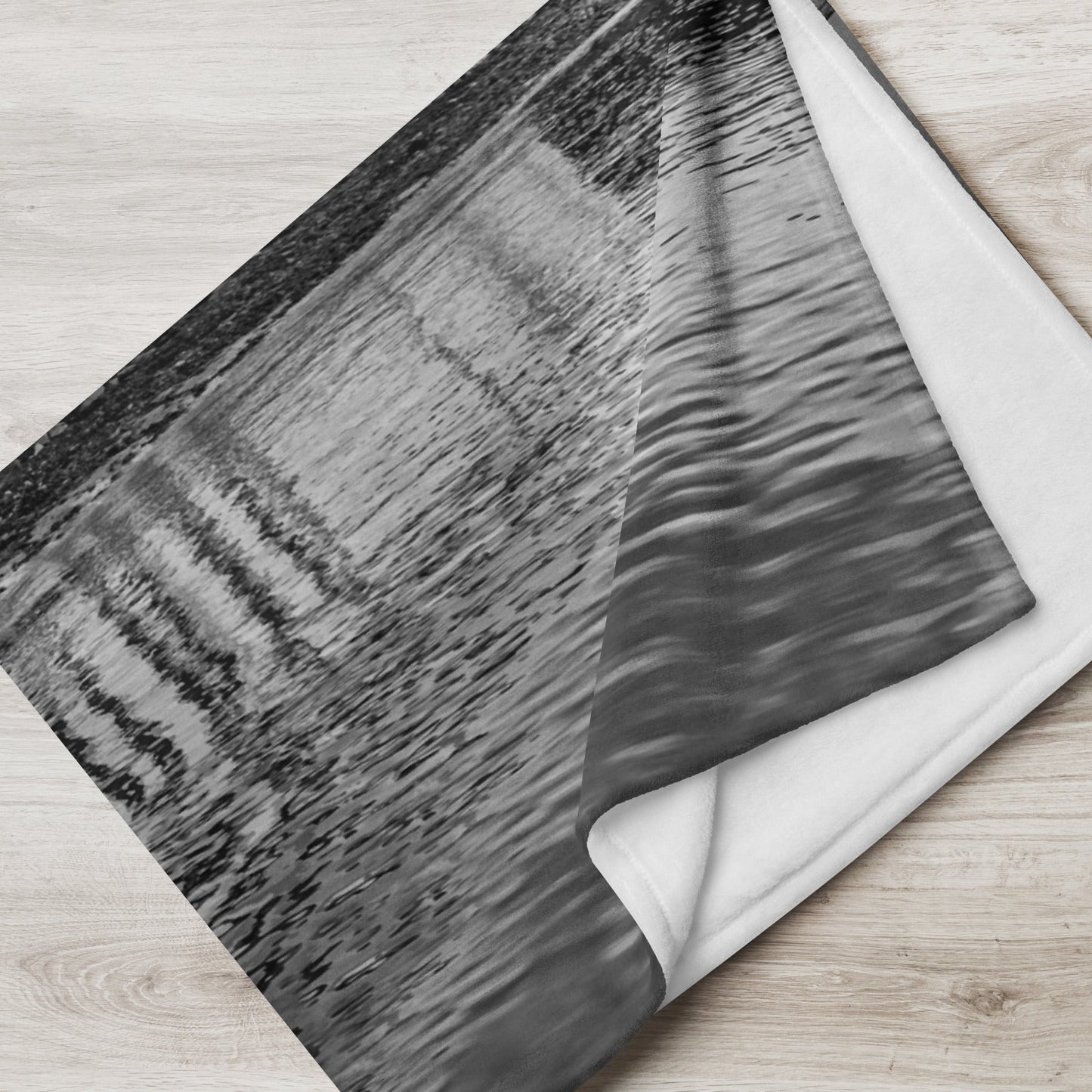 Laphroaig Distillery Warehouse Black and White Throw Blanket