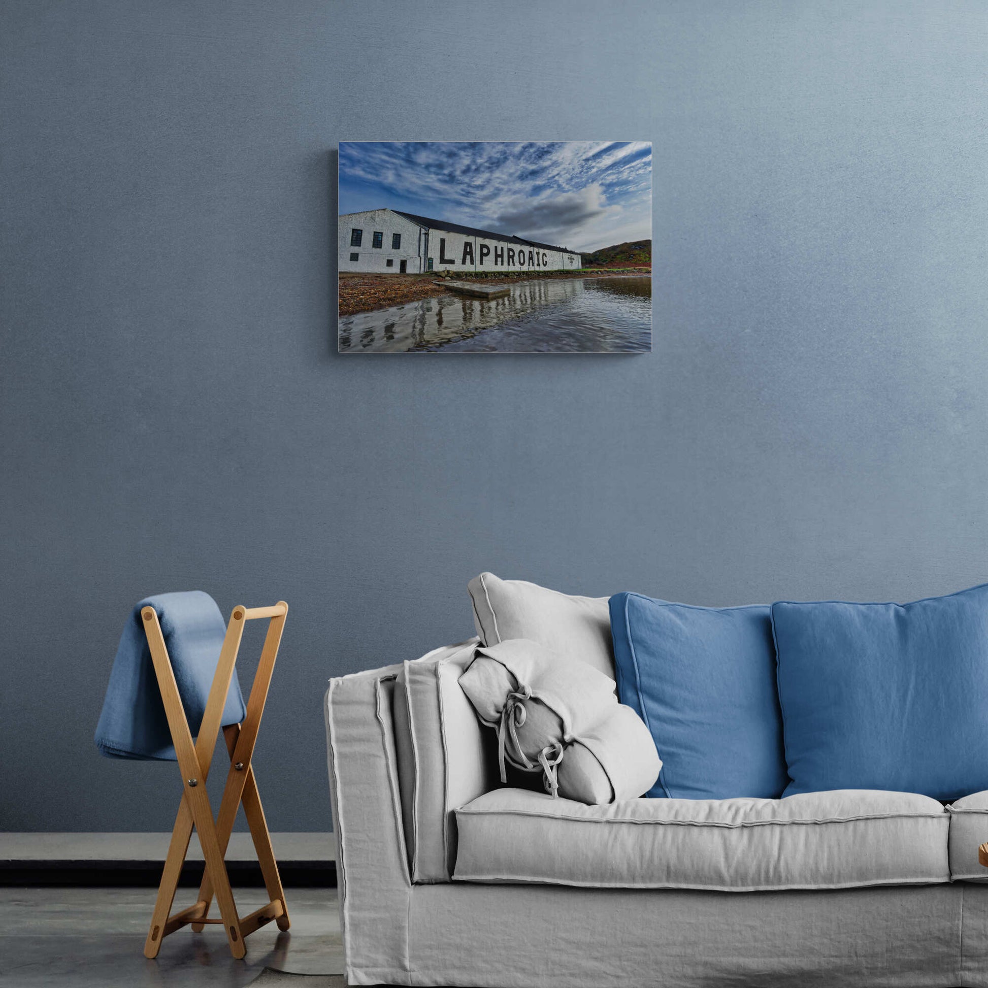 Laphroaig Distillery Warehouse Full Colour C-Type Print 24"x16" by Wandering Spirits Global