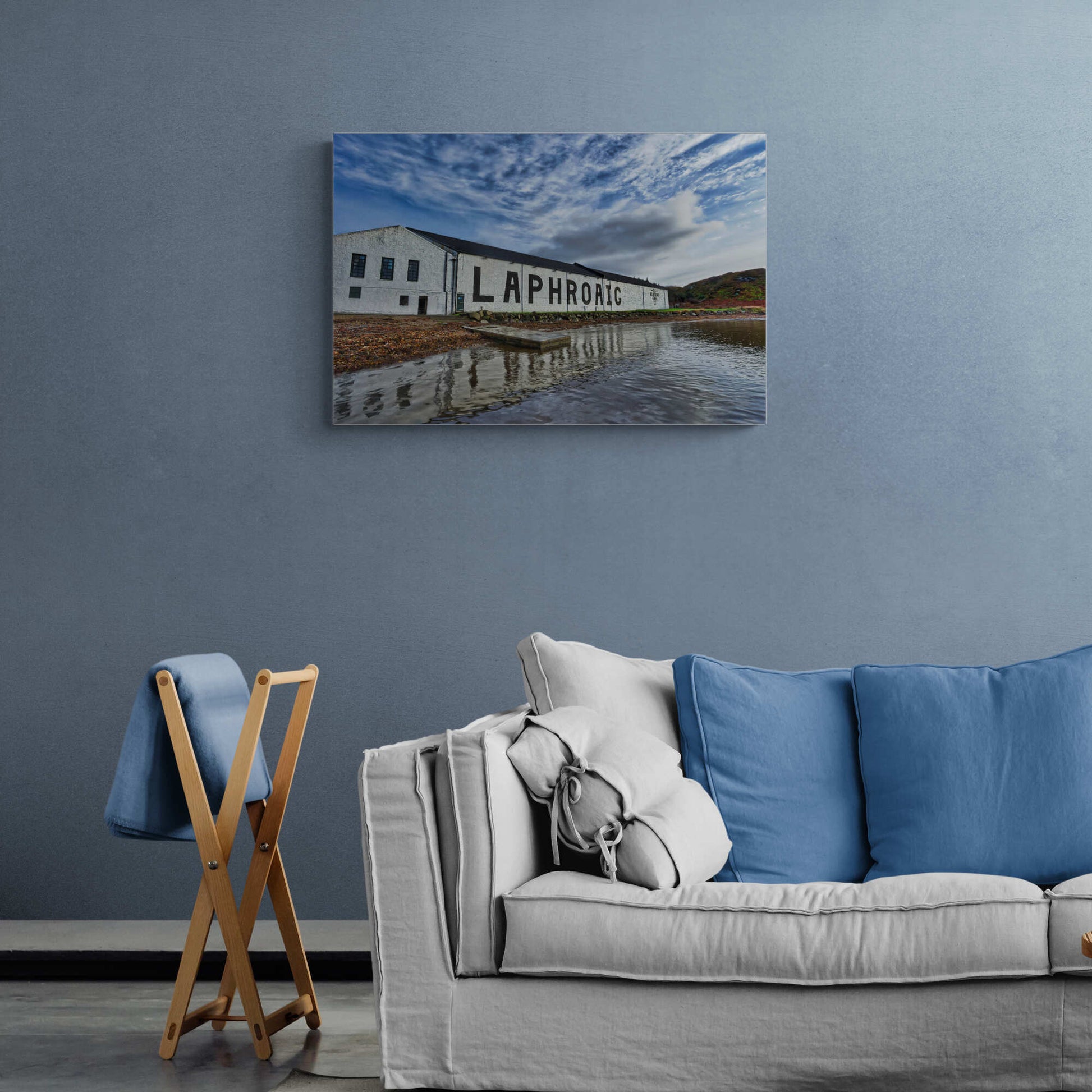 Laphroaig Distillery Warehouse Full Colour C-Type Print 30"x20" by Wandering Spirits Global