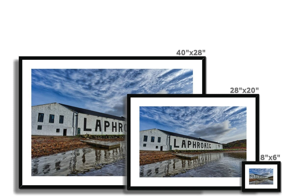 Laphroaig Distillery Warehouse Full Colour Framed & Mounted Print by Wandering Spirits Global