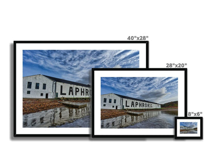 Laphroaig Distillery Warehouse Full Colour Framed & Mounted Print by Wandering Spirits Global