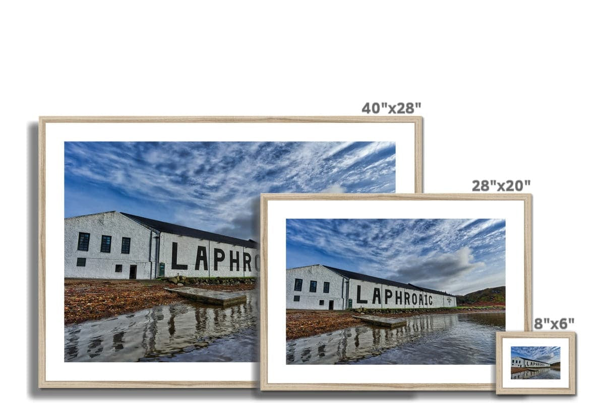Laphroaig Distillery Warehouse Full Colour Framed & Mounted Print by Wandering Spirits Global