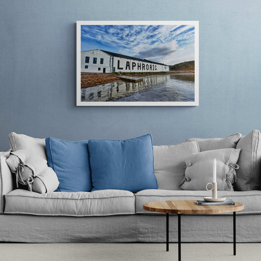 Laphroaig Distillery Warehouse Full Colour Hahnemühle Photo Rag Print A1 Landscape by Wandering Spirits Global