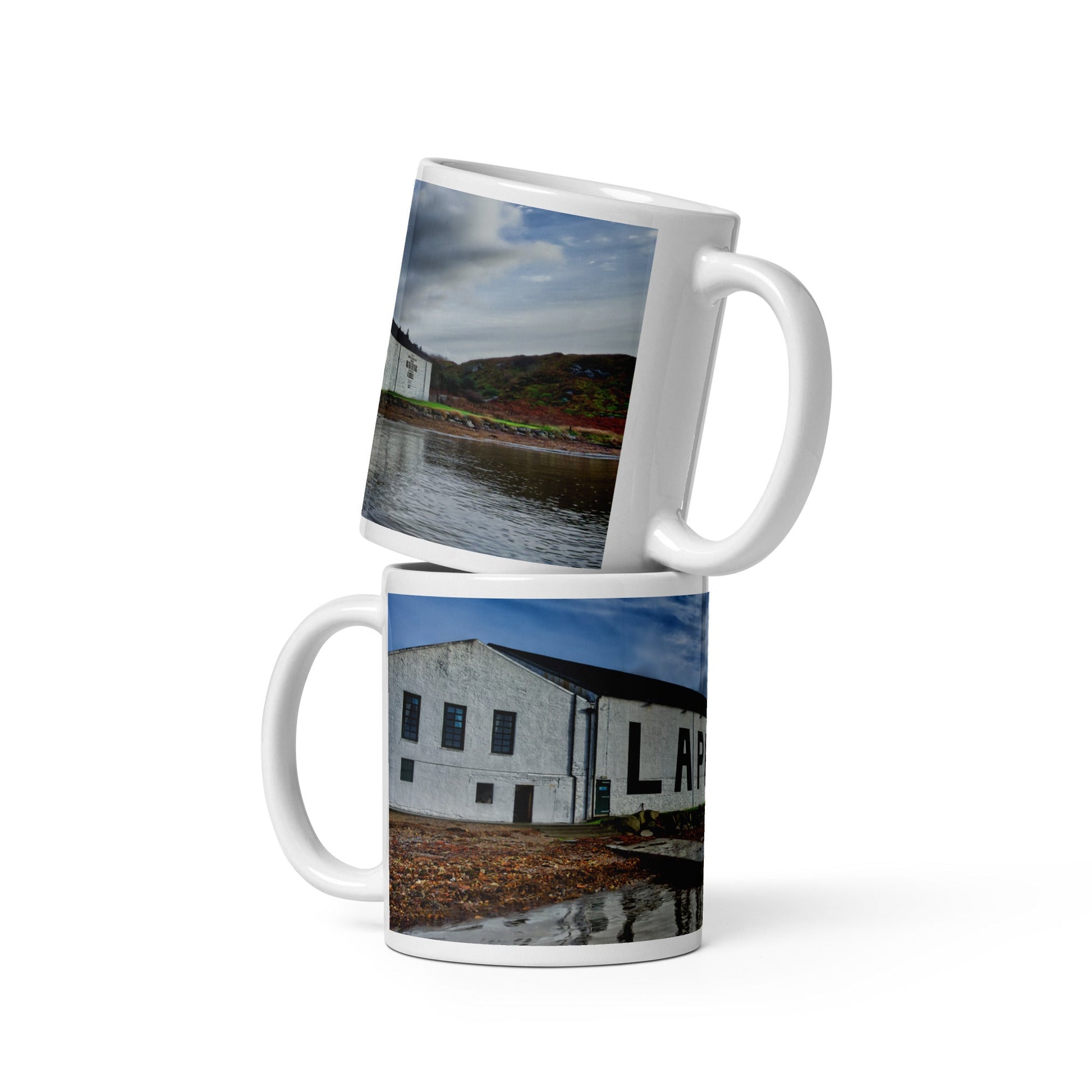 Laphroaig Distillery Warehouse Full Colour Mugs by Wandering Spirits Global