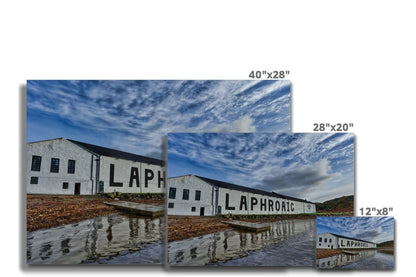 Laphroaig Distillery Warehouse Full Colour Premium Canvas by Wandering Spirits Global