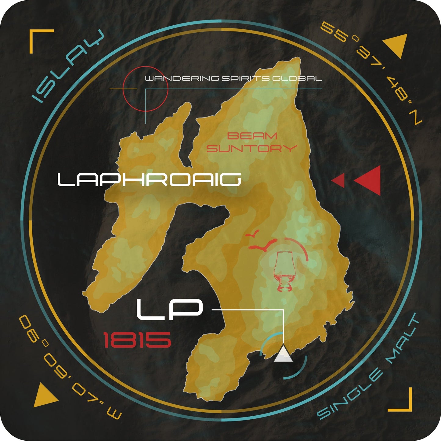 Laphroaig Islay Map Coaster