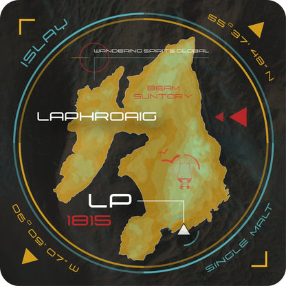 Laphroaig Islay Map Coaster
