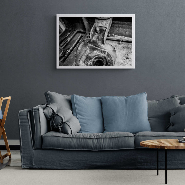 Low Wines Wash Still No 1 Black and White Hahnemühle Photo Rag Print 30"x20" by Wandering Spirits Global