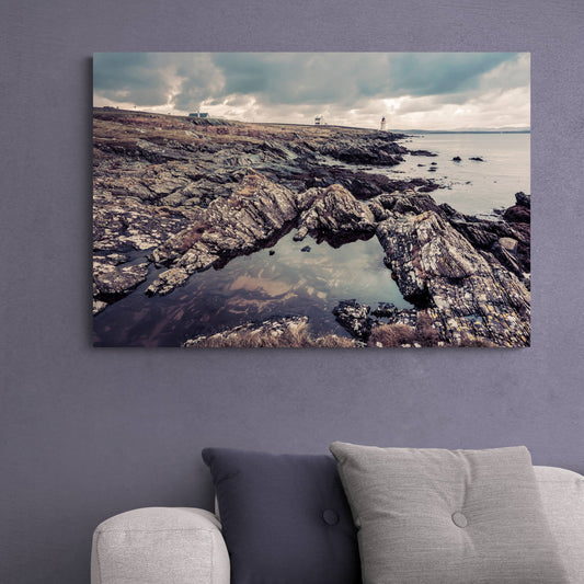 Loch Indaal Islay Winter Premium Canvas 36"x24" / White Wrap