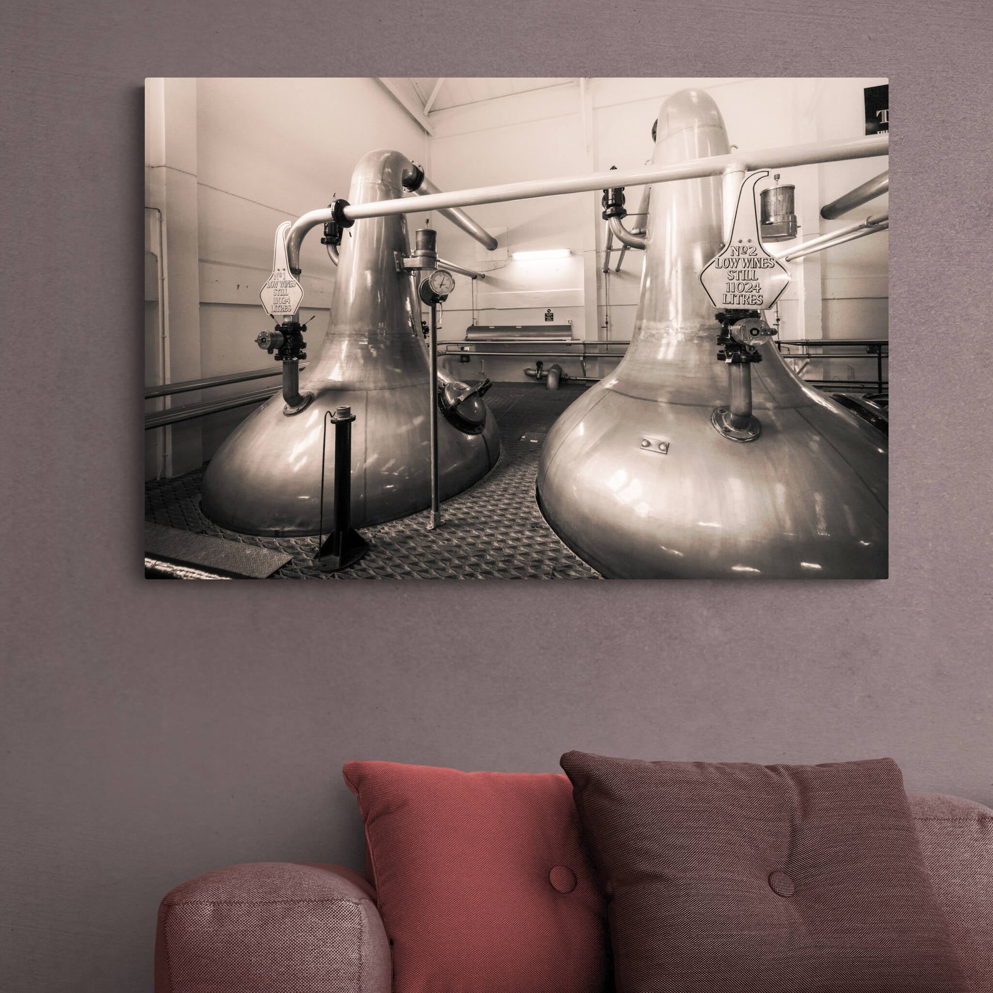 Low Wines 1 and 2 Talisker Golden Premium Canvas 36"x24" / White Wrap