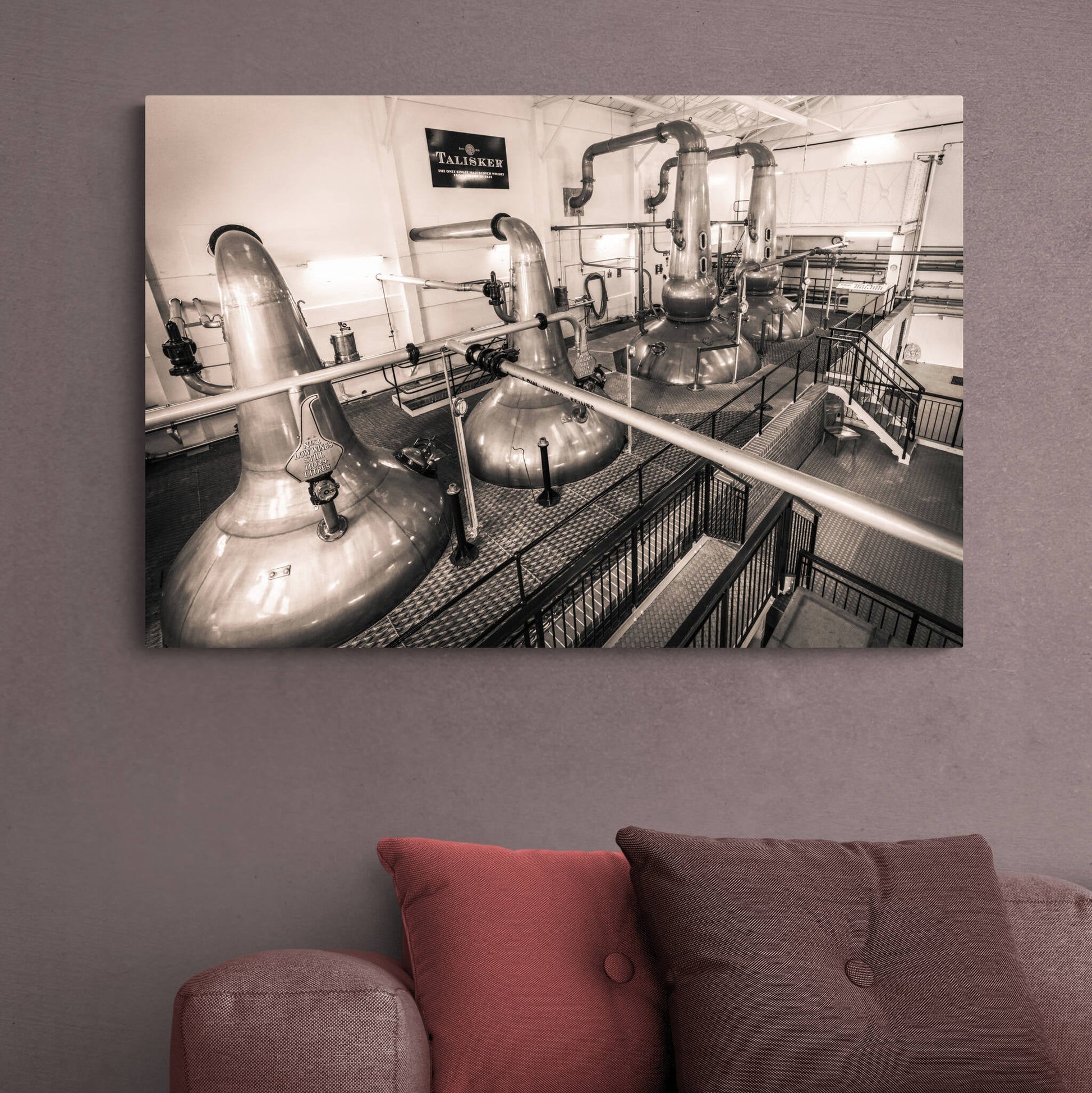 Low Wines and Wash Stills Talisker Golden Premium Canvas 36"x24" / White Wrap