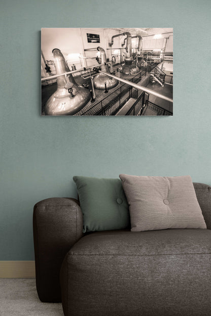 Low Wines and Wash Stills Talisker Golden Toned C-Type Print 30"x20" by Wandering Spirits Global
