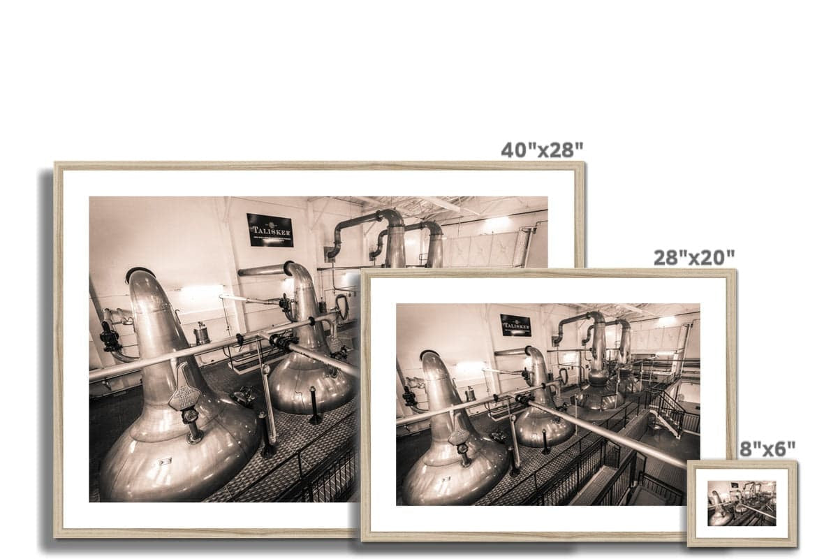 Low Wines and Wash Stills Talisker Golden Toned Framed & Mounted Print by Wandering Spirits Global