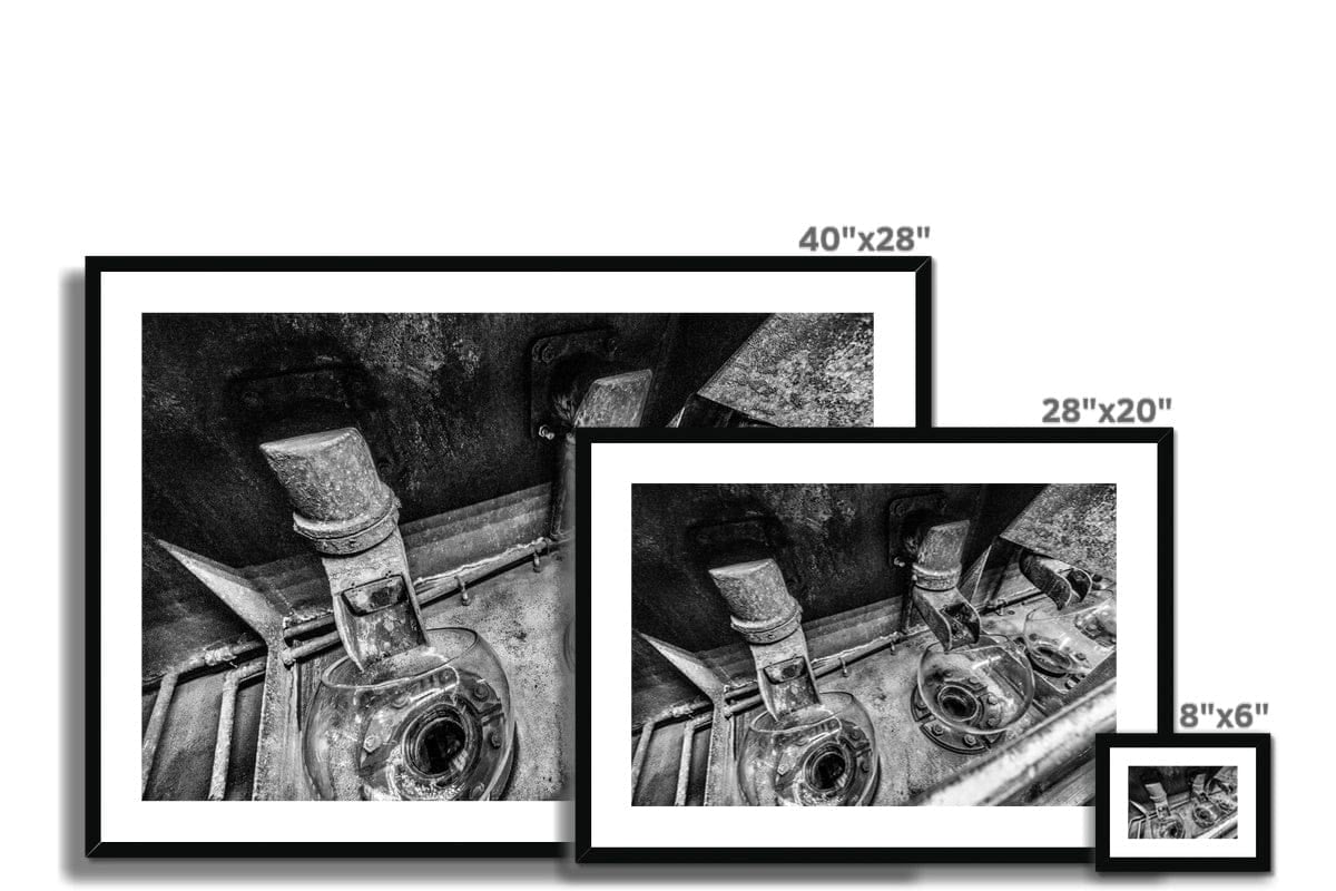 Low Wines Receiver Bowls Black and White Framed & Mounted Print by Wandering Spirits Global