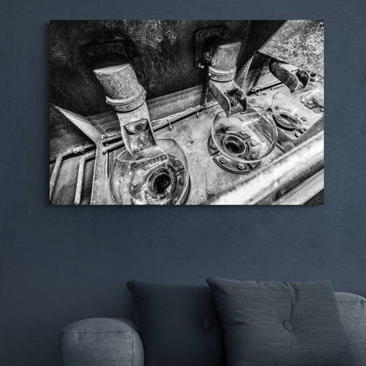 Low Wines Receiver Bowls Black and White Premium Canvas 36"x24" / White Wrap