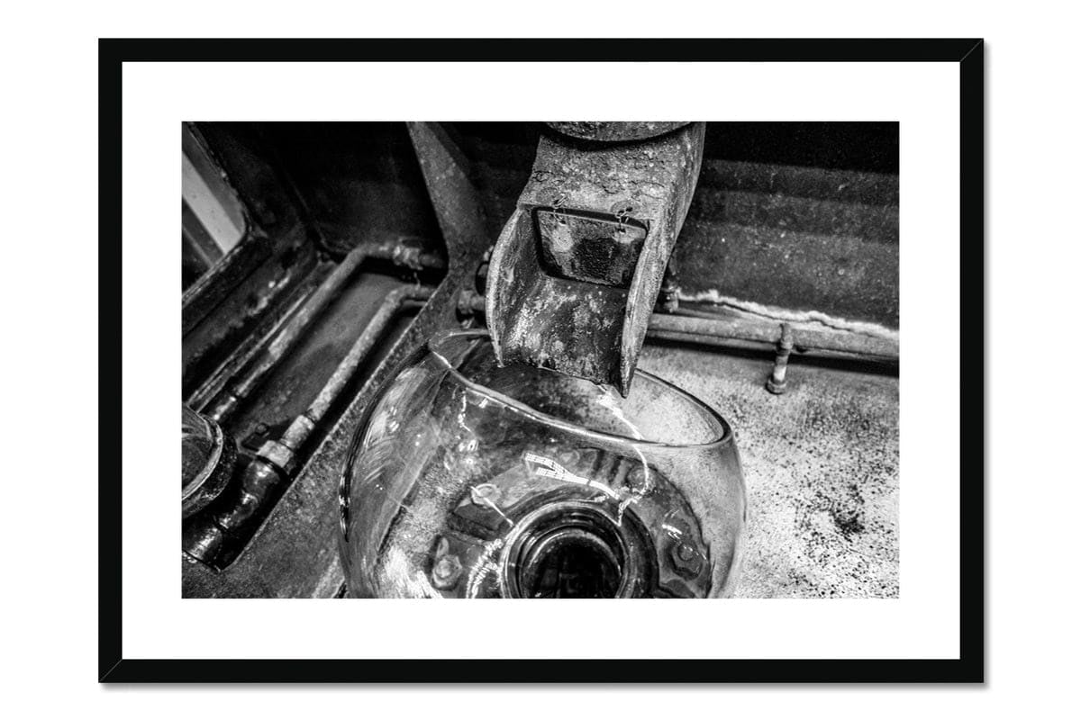 Low Wines Wash Still No 1 Black and White Framed & Mounted Print 28"x20" / Black Frame by Wandering Spirits Global