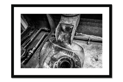 Low Wines Wash Still No 1 Black and White Framed & Mounted Print 28"x20" / Black Frame by Wandering Spirits Global