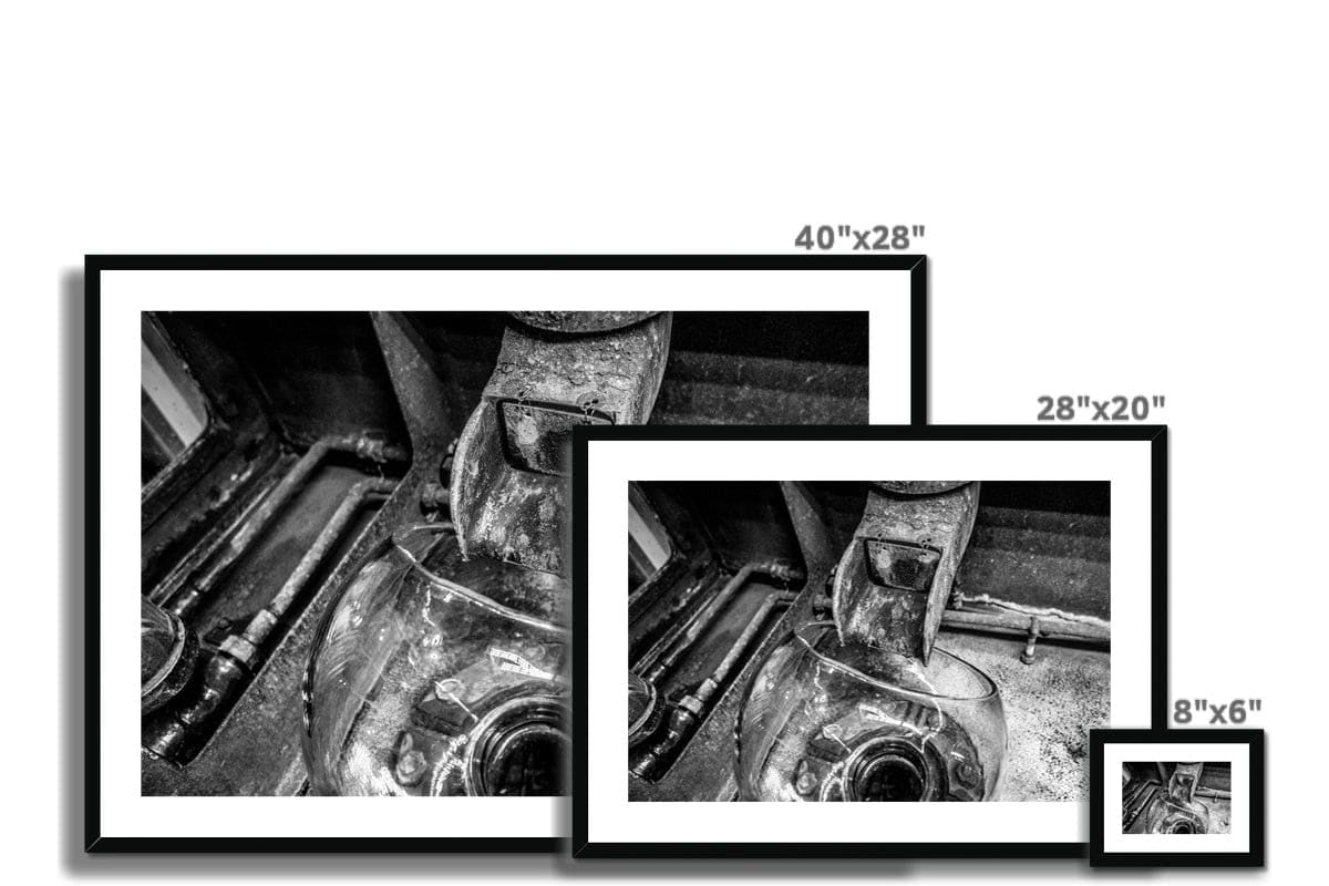 Low Wines Wash Still No 1 Black and White Framed & Mounted Print by Wandering Spirits Global