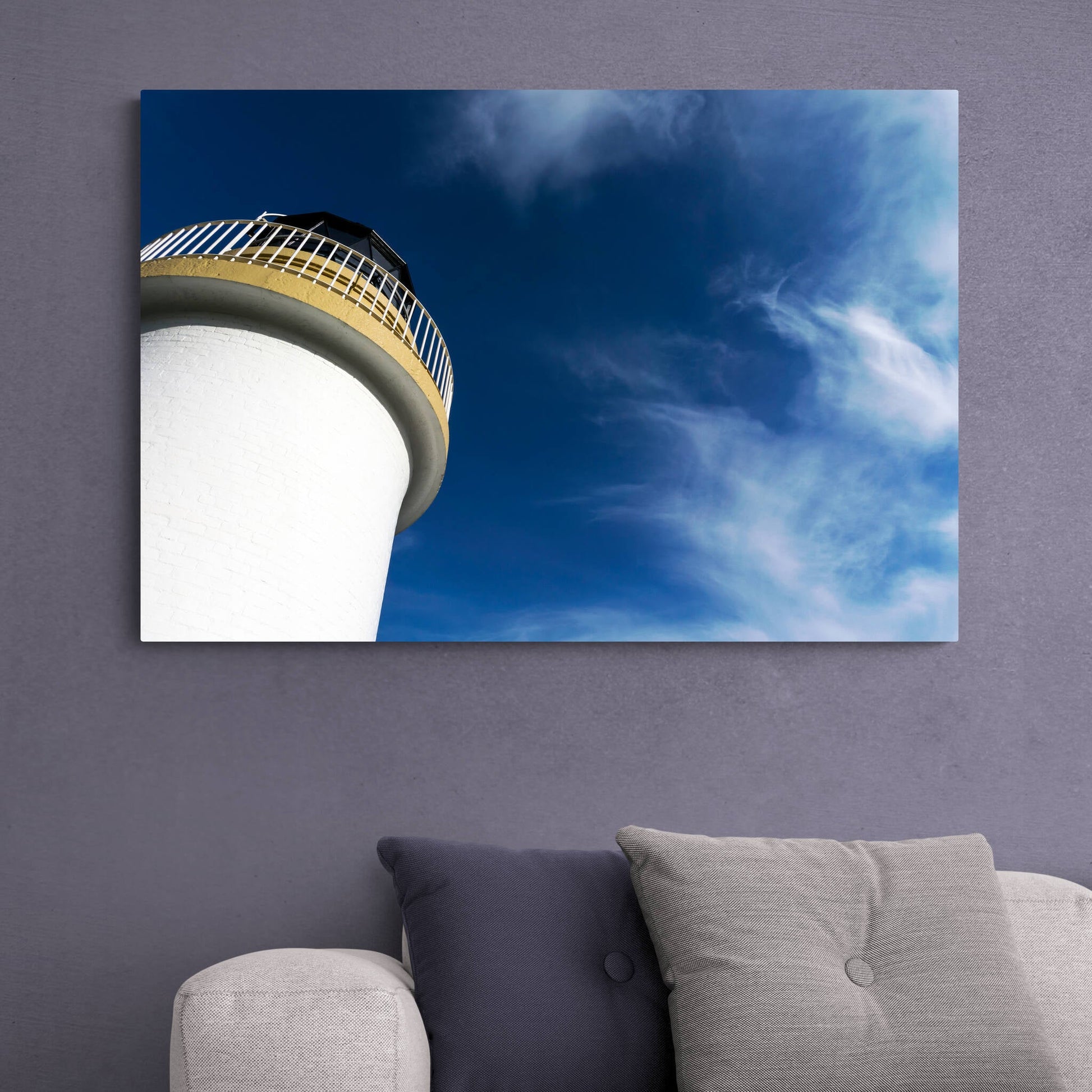 Port Charlotte Lighthouse Premium Canvas 36"x24" / White Wrap