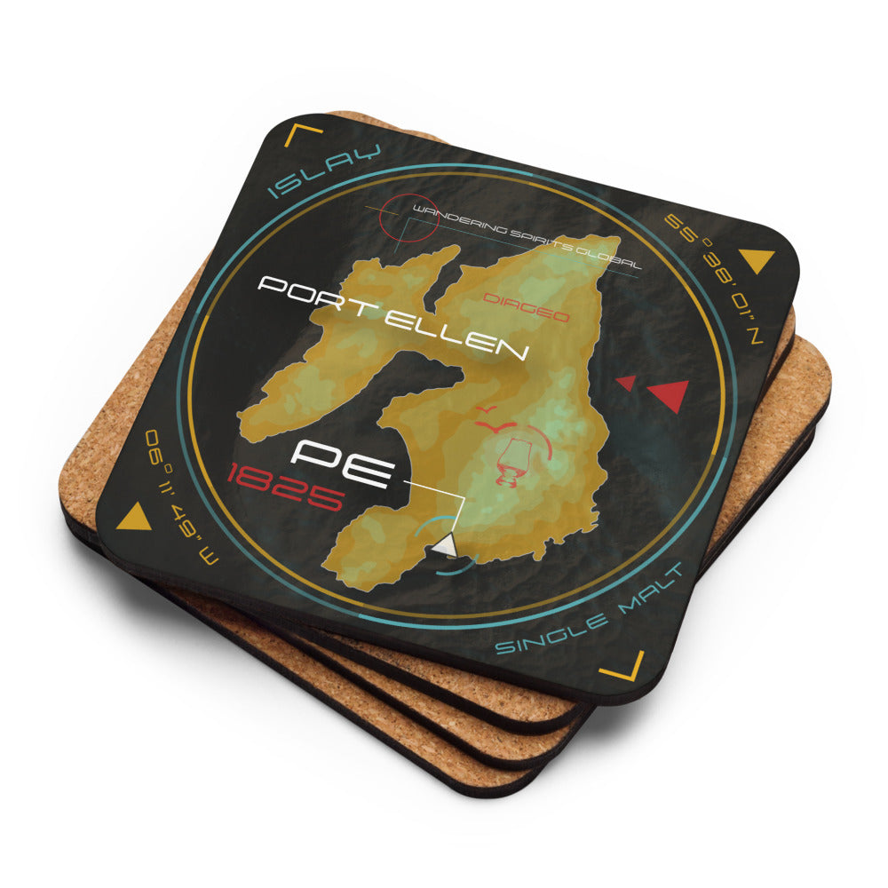 Port Ellen Islay Map Coaster