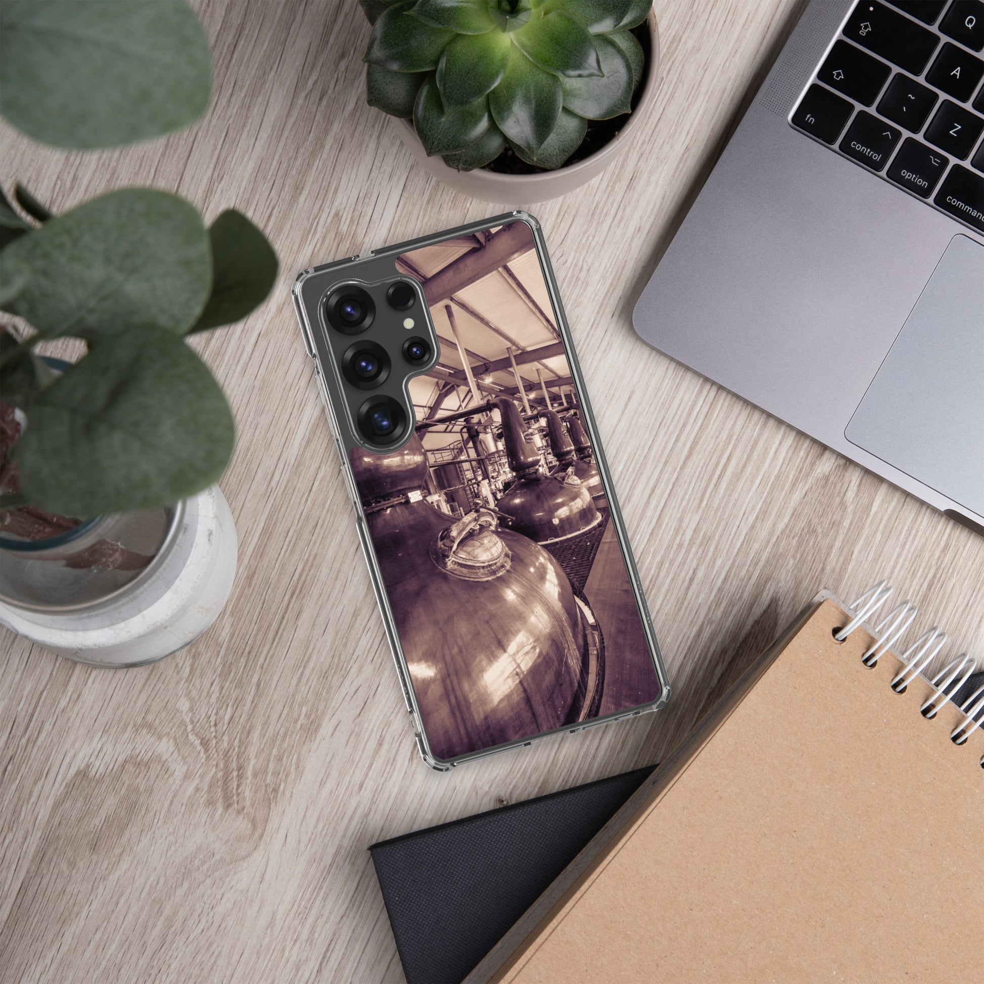 Spirit and Wash Stills Laphroaig Distillery Clear Toned Samsung Flexi Case Samsung Galaxy S25 Ultra