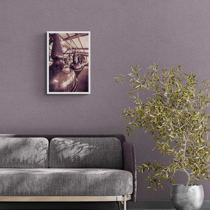 Spirit and Wash Stills Laphroaig Distillery Sepia Toned Hahnemühle Photo Rag Print 16"x24" by Wandering Spirits Global