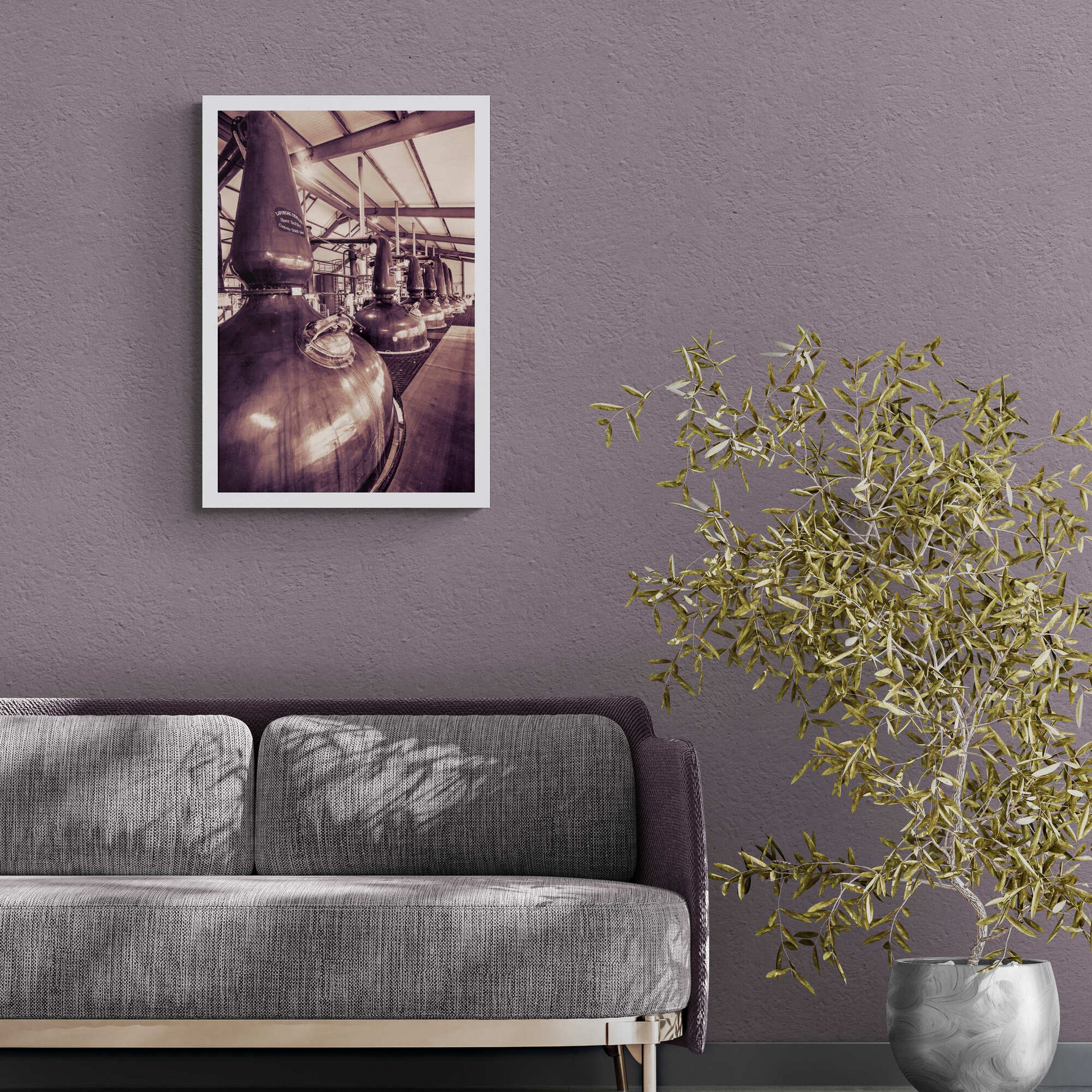 Spirit and Wash Stills Laphroaig Distillery Sepia Toned Hahnemühle Photo Rag Print 20"x30" by Wandering Spirits Global