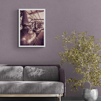 Spirit and Wash Stills Laphroaig Distillery Sepia Toned Hahnemühle Photo Rag Print 20"x30" by Wandering Spirits Global