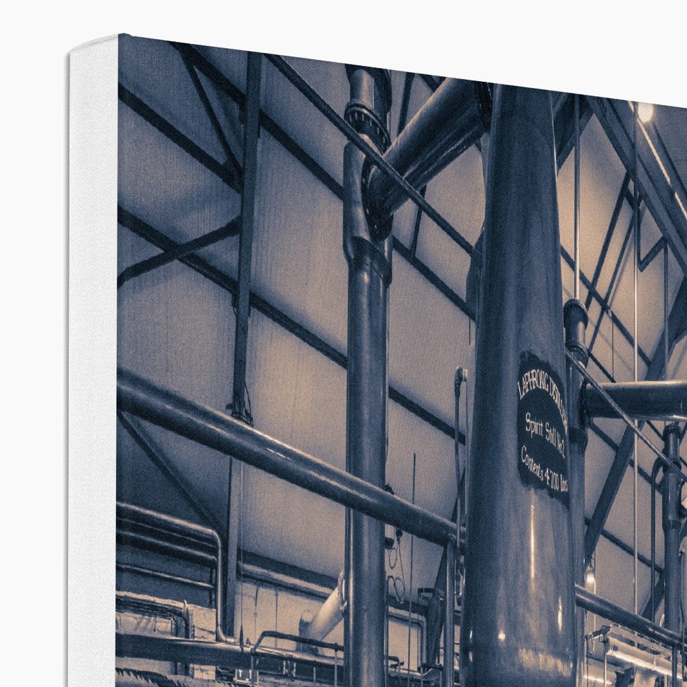 Spirit and Wash Stills Laphroaig Distillery Purple Toned Canvas by Wandering Spirits Global