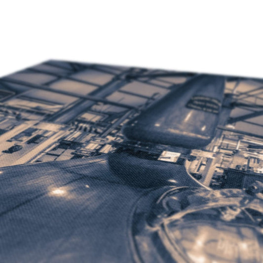 Spirit and Wash Stills Laphroaig Distillery Purple Toned Canvas by Wandering Spirits Global