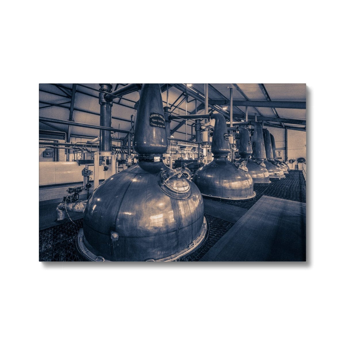 Spirit and Wash Stills Laphroaig Distillery Purple Toned Canvas 24"x16" / White Wrap by Wandering Spirits Global