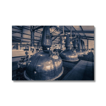 Spirit and Wash Stills Laphroaig Distillery Purple Toned Canvas 24"x16" / White Wrap by Wandering Spirits Global