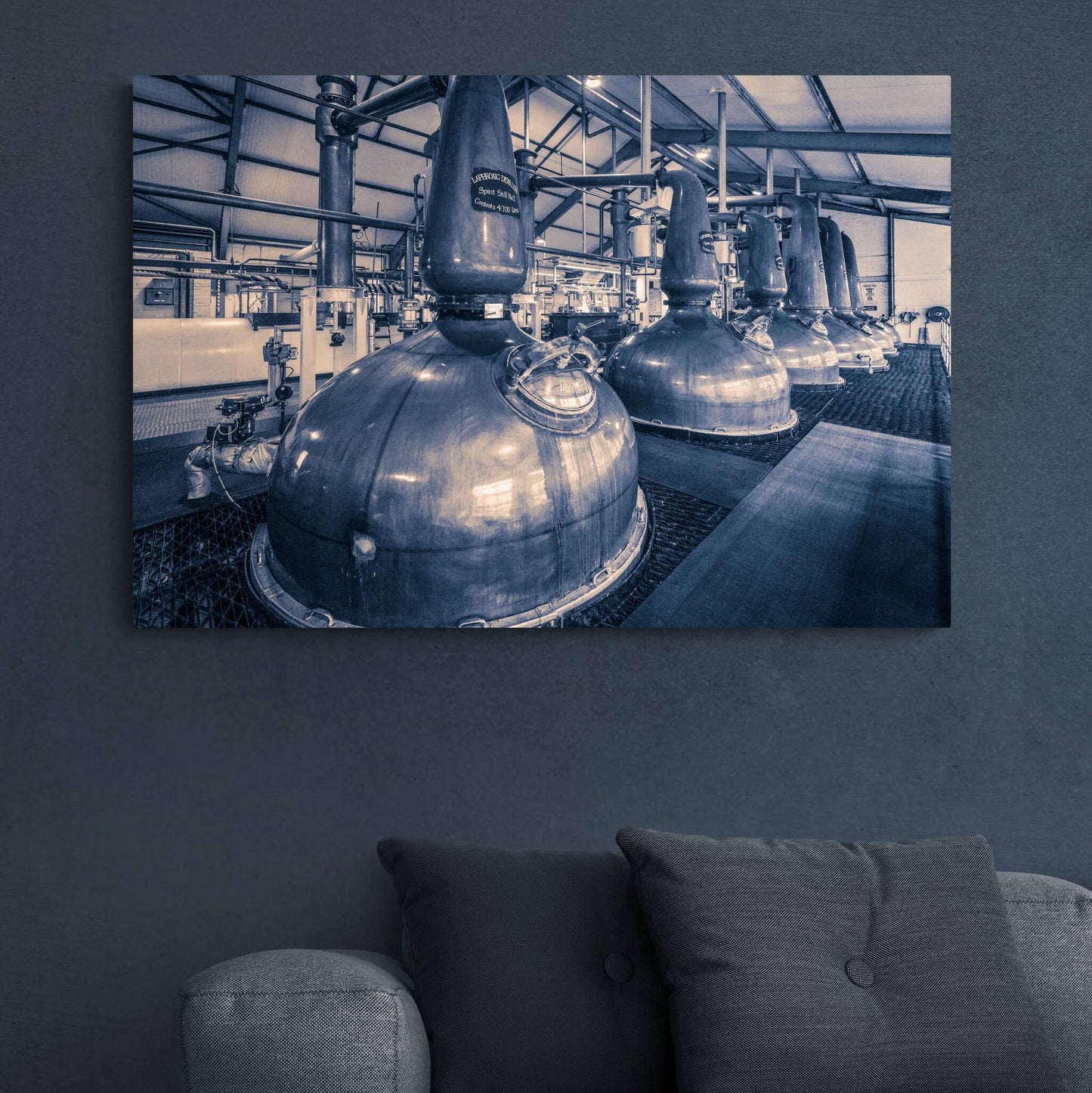 Spirit and Wash Stills Laphroaig Purple Premium Canvas 36"x24" / White Wrap