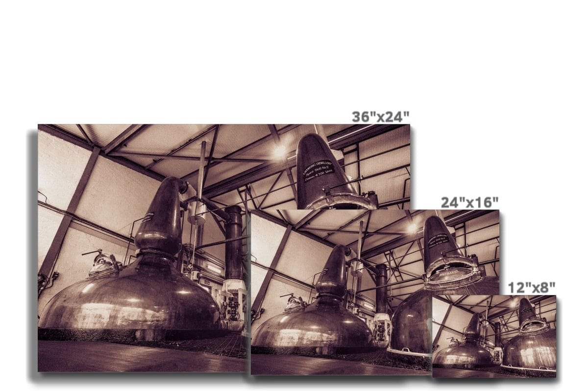 Spirit Stills No 1 and No 2 Laphroaig Canvas by Wandering Spirits Global