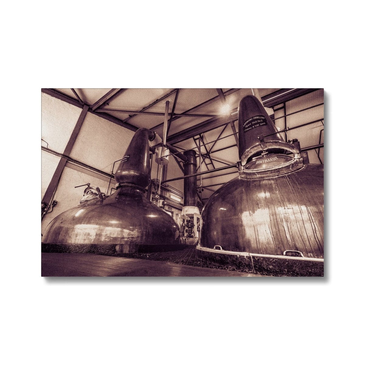 Spirit Stills No 1 and No 2 Laphroaig Canvas 24"x16" / White Wrap by Wandering Spirits Global