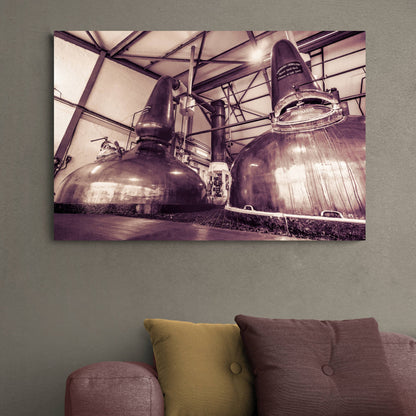 Spirit Stills No 1 and No 2 Laphroaig Premium Canvas 36"x24" / White Wrap