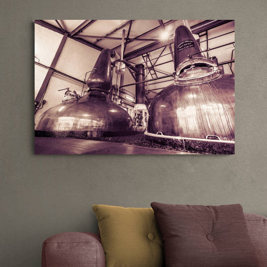 Spirit Stills No 1 and No 2 Laphroaig Premium Canvas 36"x24" / White Wrap
