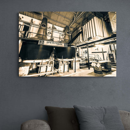Springbank Distillery Black and White Photographic Print 36"x24"