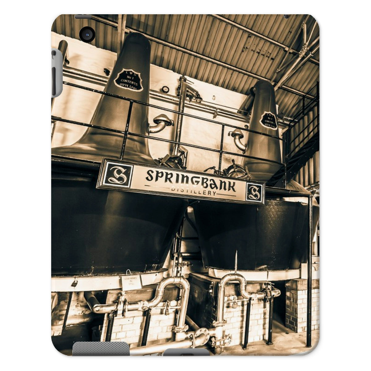 Springbank Distillery Black and White Tablet Cases iPad 2/3/4 / Gloss