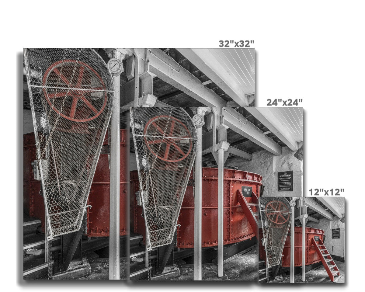 Springbank Distillery Mash Tun Canvas 12"x12" / White Wrap