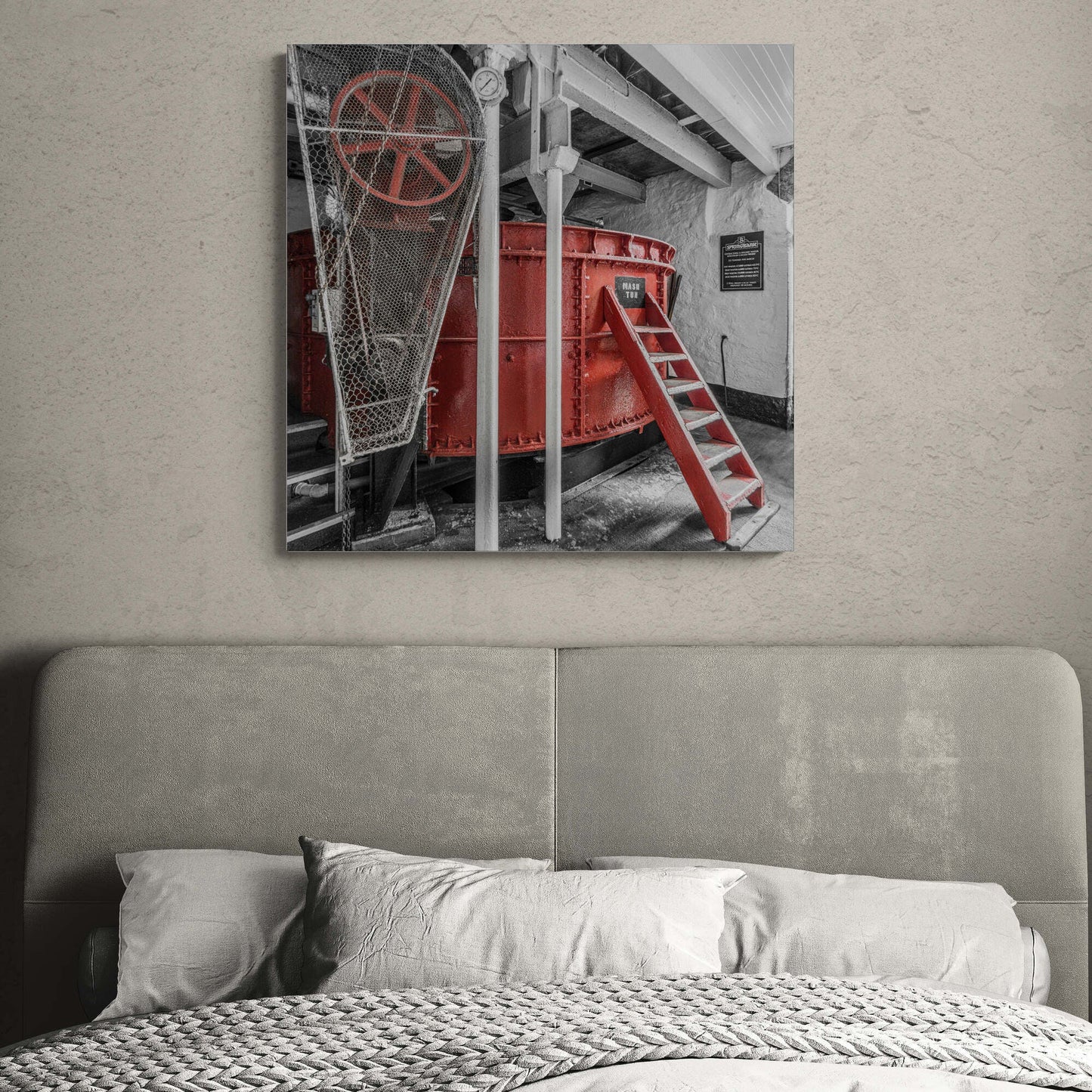 Springbank Distillery Mash Tun Canvas 32"x32" / White Wrap