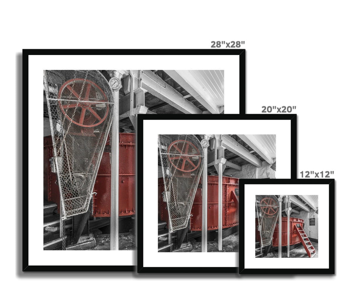 Springbank Distillery Mash Tun Framed & Mounted Print 12"x12" / Black Frame