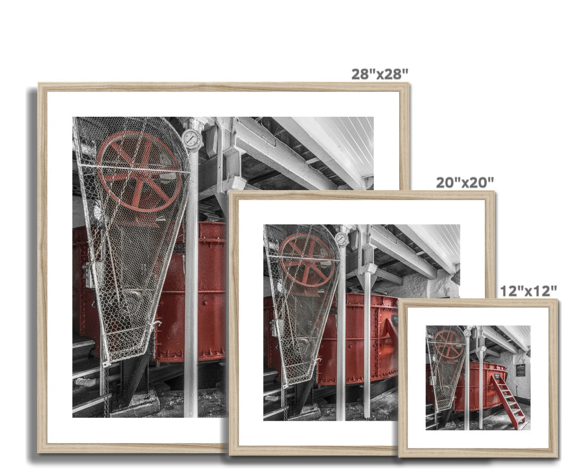 Springbank Distillery Mash Tun Framed & Mounted Print 12"x12" / Natural Frame