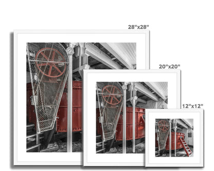 Springbank Distillery Mash Tun Framed & Mounted Print 12"x12" / White Frame