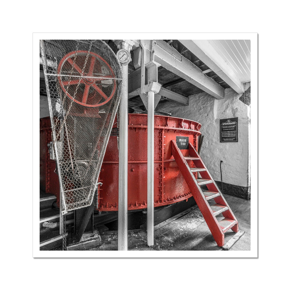 Springbank Distillery Mash Tun Hahnemühle Photo Rag Print 8"x8"