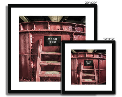 Springbank Mash Tun Close Up Framed & Mounted Print 12"x12" / Black Frame