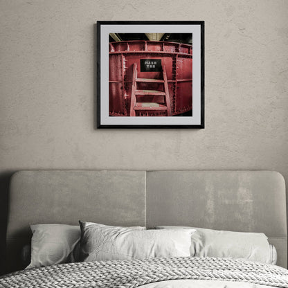 Springbank Mash Tun Close Up Framed & Mounted Print 20"x20" / Black Frame